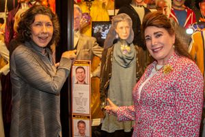 Lily Tomlin and Donelle Dadigan with "Grace and Frankie" Exhibit Photo