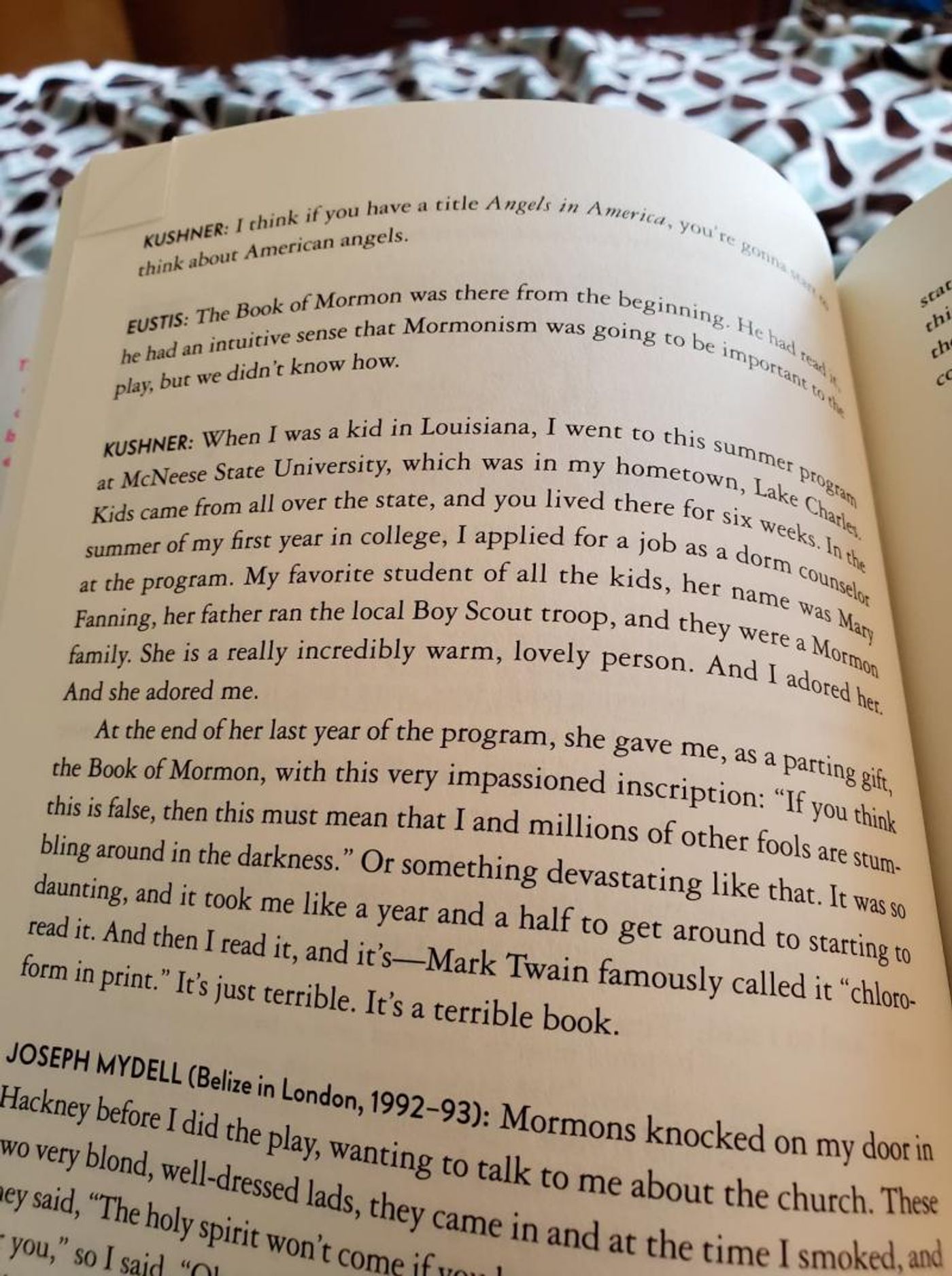 Feature: The Book That 'Started' Tony Kushner's ANGELS IN AMERICA Gifted to Playwright by Salt Lake Woman, Utah Rep Reveals  Image