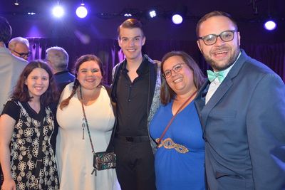 Mark William with Victoria Dean, Elizabeth Estell and friends. Photo