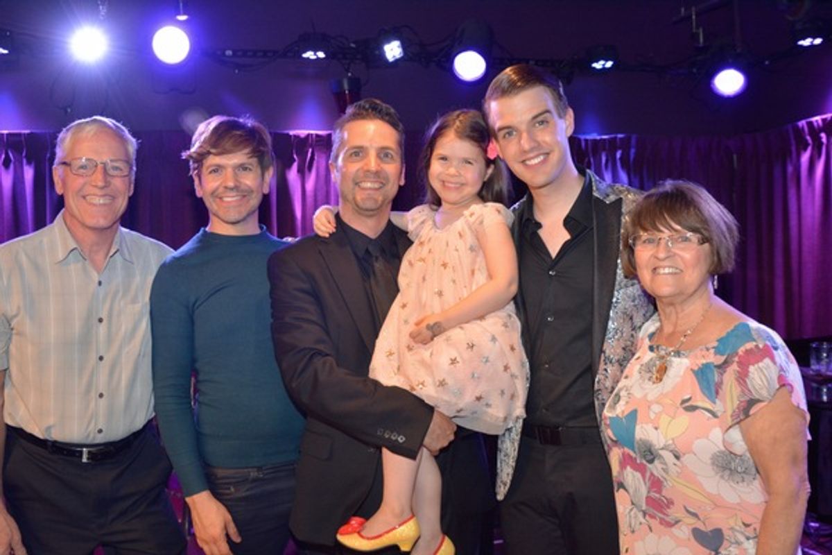 Mark William with Musical Director Arranger Clint Edwards  with his family.
Dad Cliff , Robbie, daughter Arabella, and Mom Pat.  at 
