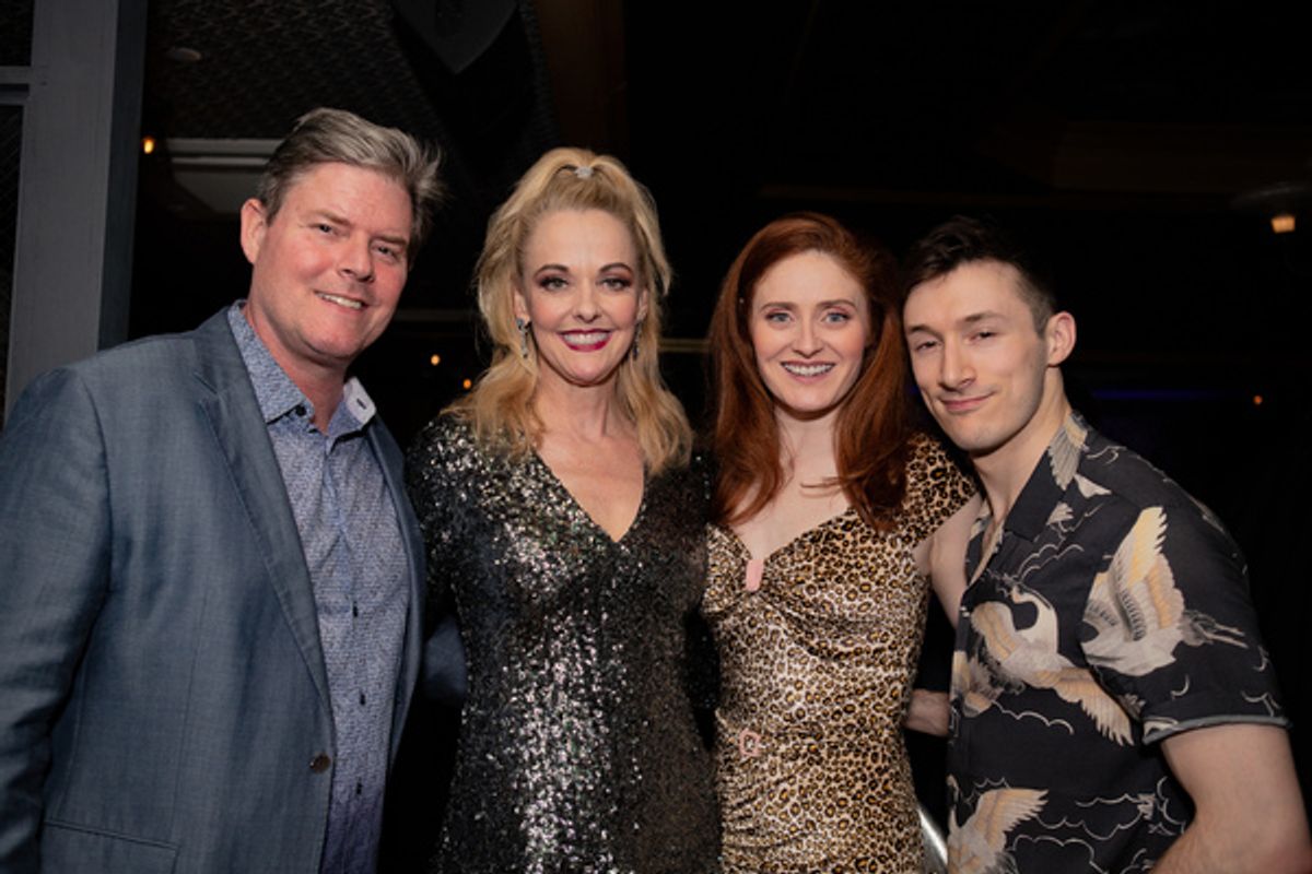 THE PROM'S Angie Schworer with husband Rich, Kate Marilley, and Drew Reddington at 