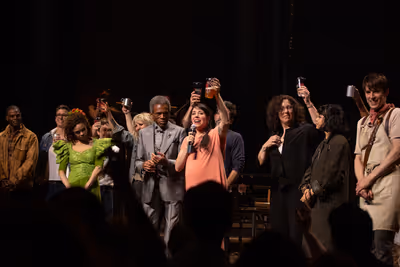 Rachel Chavkin, Rachel Hauck, Anais Mitchel, and the Cast of HADESTOWN Photo