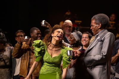 Amber Gray, Andre De Shields, and the Cast of Hadestown Photo