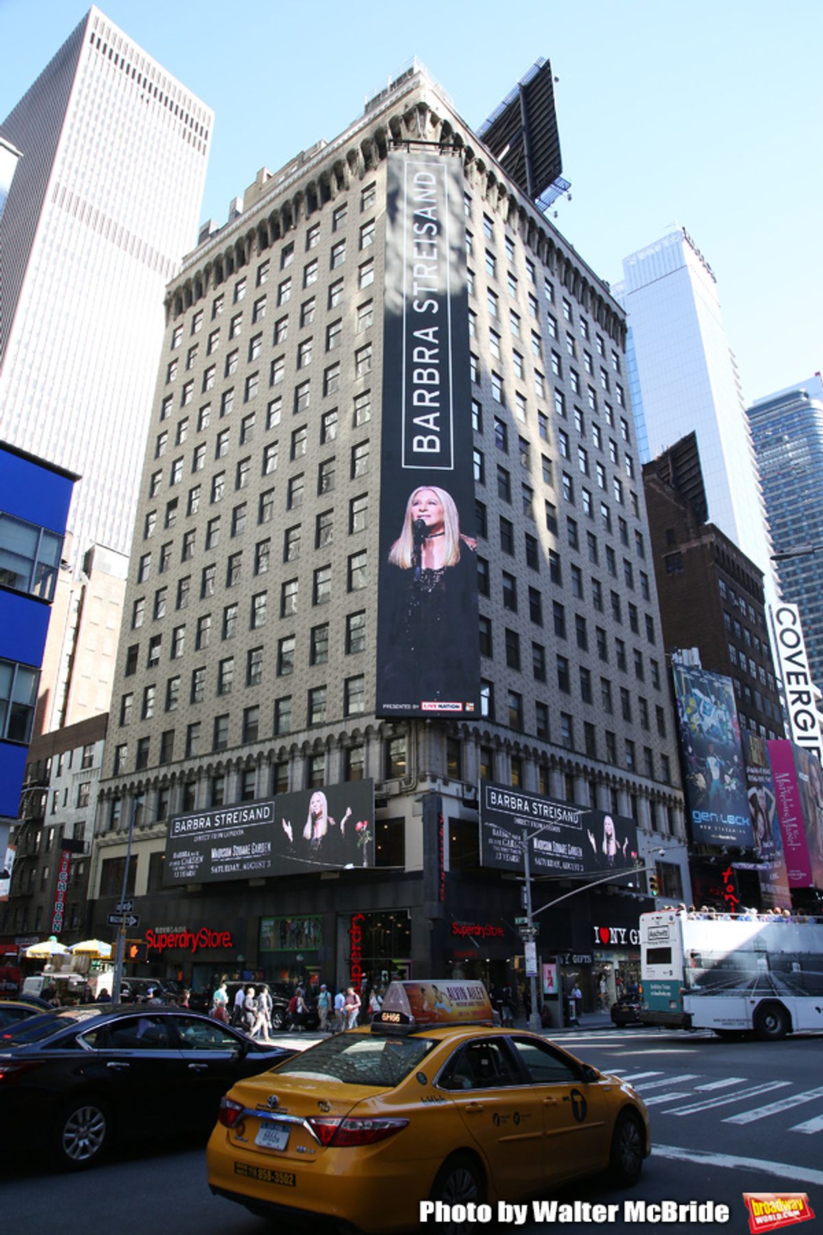 Barbra Streisand Direct From London Billboard for her August 3, 2019 Concert at Madison Square Garden, Barbra back in her Garden the first time in 13 years!, in Times Square, NYC. on June 12, 2019 in New York City.
 at 