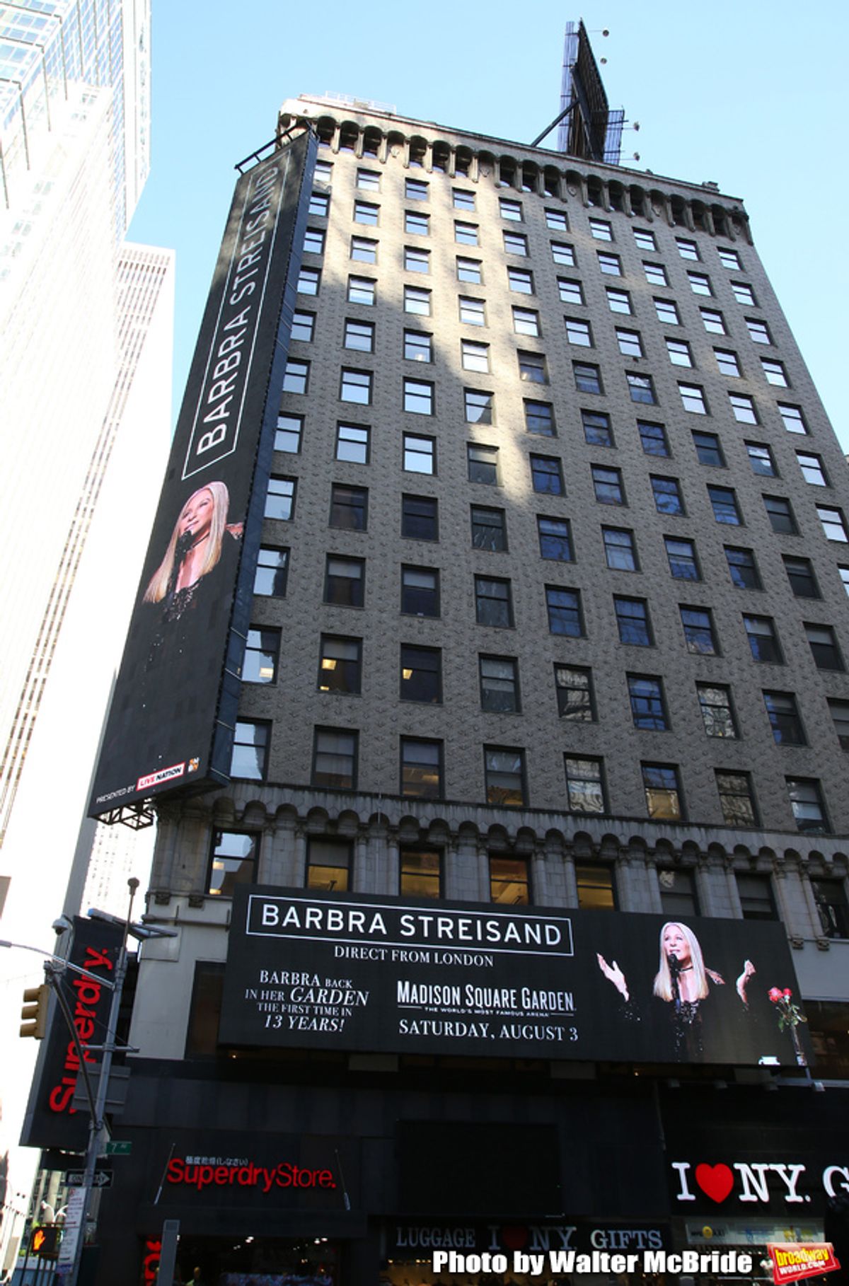 Barbra Streisand Direct From London Billboard for her August 3, 2019 Concert at Madison Square Garden, Barbra back in her Garden the first time in 13 years!, in Times Square, NYC. on June 12, 2019 in New York City.
 at 