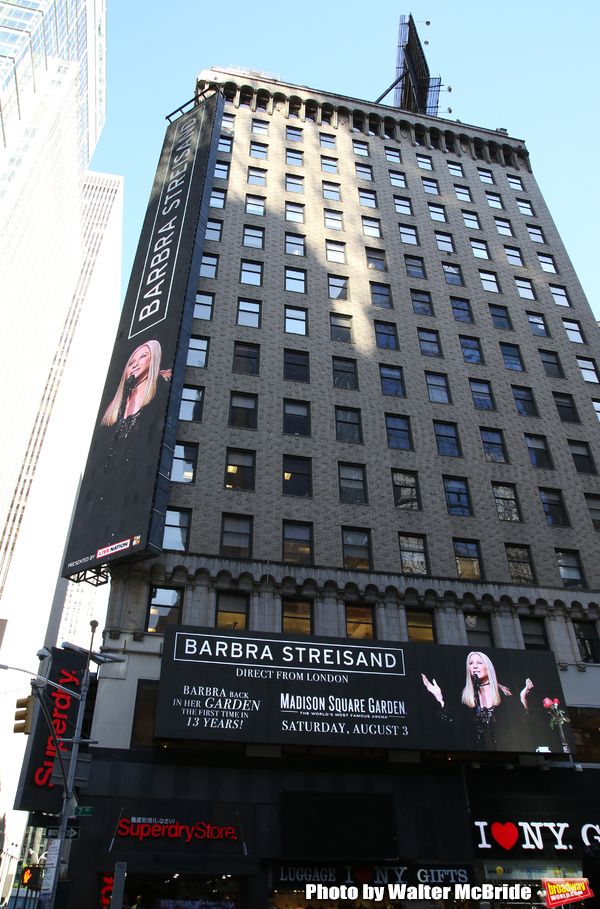 Barbra Streisand Direct From London Billboard for her August 3, 2019 Concert at Madis Photo