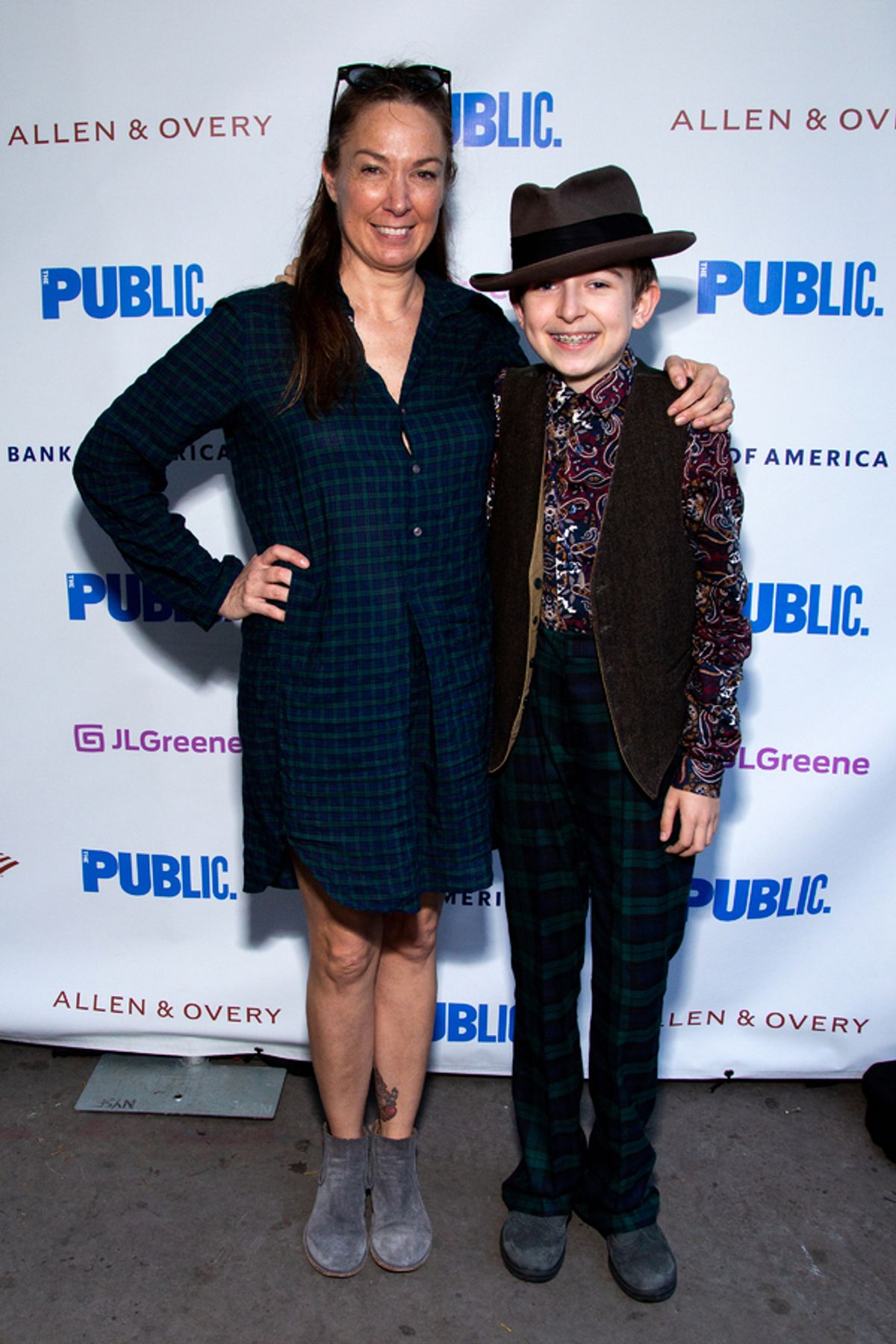 Elizabeth Marvel and son Silas at 