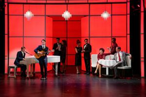 David Elder, Michele Ragusa, Nic Thompson, Erik Keiser, Frankie Thams, Bryn Purvis, Kari Ely, Nathaniel Burich, and Caleb Dicke @ BroadwayWorld David Elder, Michele Ragusa, Nic Thompson, Erik Keiser, Frankie Thams, Bryn Purvis, K Photo
