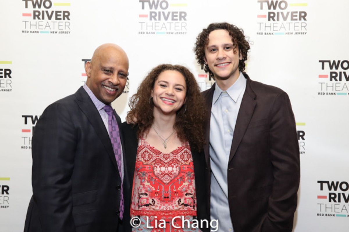 Ruben Santiago-Hudson with his daughter, Lily Santiago-Hudson and Trey Santiago-Hudson at 