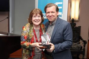 2019 Richard Seff Award winner Marylouise Burke and Playwright David Lindsay-Abaire @ BroadwayWorld 2019 Richard Seff Award winner Marylouise Burke and Playwright David Lindsay-Abaire Photo
