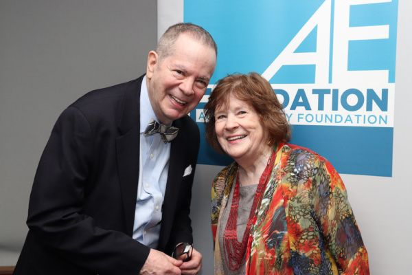 Peter Bartlett and 2019 Richard Seff Award winner Marylouise Burke Photo