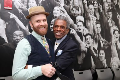 Liam Robinson and 2019 Richard Seff Award winner and 2019 Tony Award winner Andre De  Photo