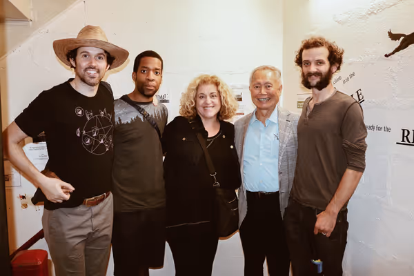 James Davis, Anthony Cason, Mary Testa, George Takei, Will Brill Photo