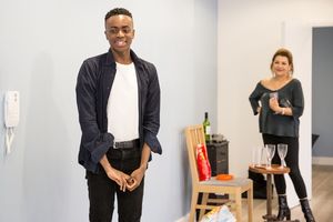 Kwaku Mills, Marina Sirtis Photo