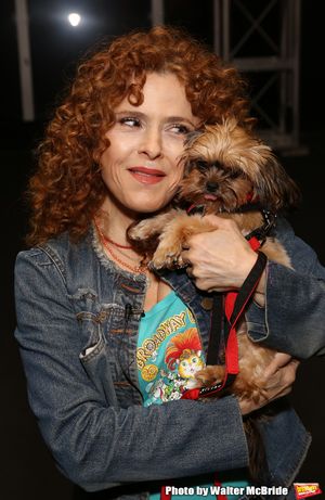 Bernadette Peters with a dog from The Humane Society of New York @ BroadwayWorld Bernadette Peters with a dog from The Humane Society of New York Photo