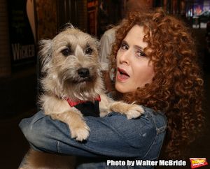 Bernadette Peters with a dog from The Humane Society of New York @ BroadwayWorld Bernadette Peters with a dog from The Humane Society of New York Photo