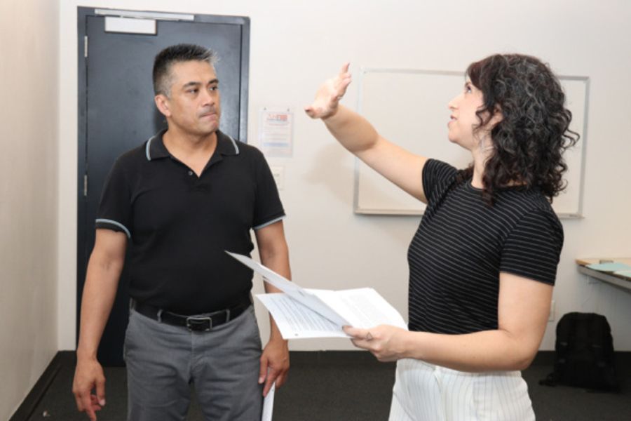 Photo Flash: In Rehearsal With Leviathan Lab's Workshop Of FULL CONTACT Starring Ariel Estrada Image