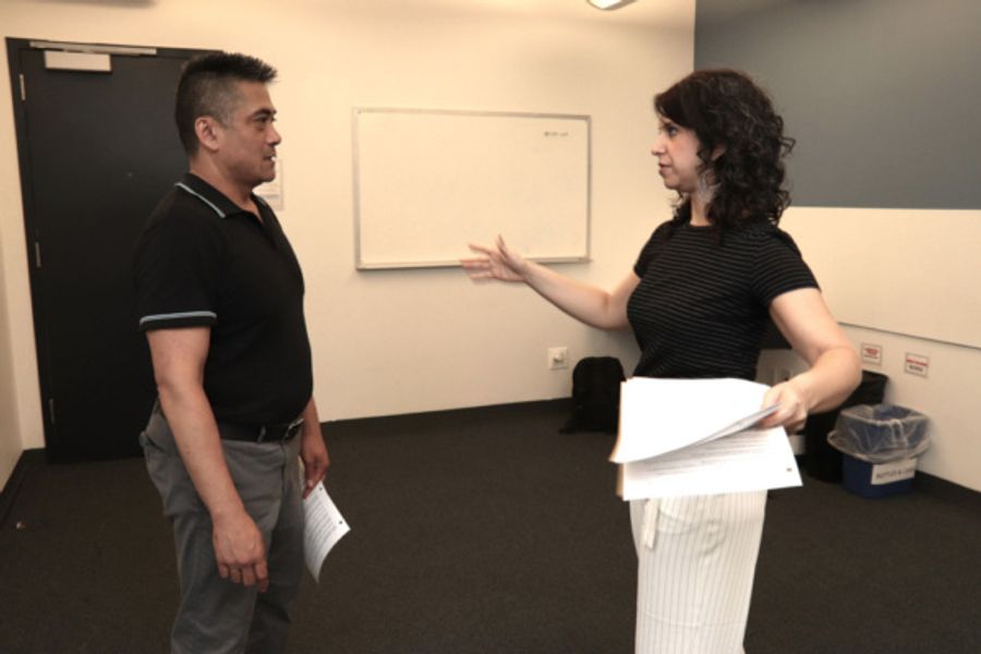 Photo Flash: In Rehearsal With Leviathan Lab's Workshop Of FULL CONTACT Starring Ariel Estrada Image