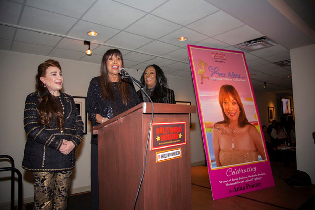 Donelle Dadigan, Anita and Bonnie Pointer on stage at 