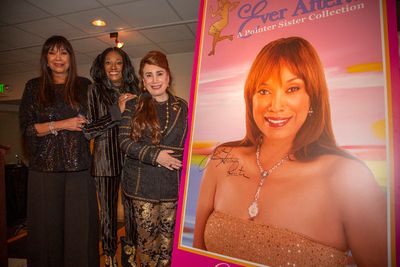 Anita and Bonnie Pointer with Anita's Art Photo