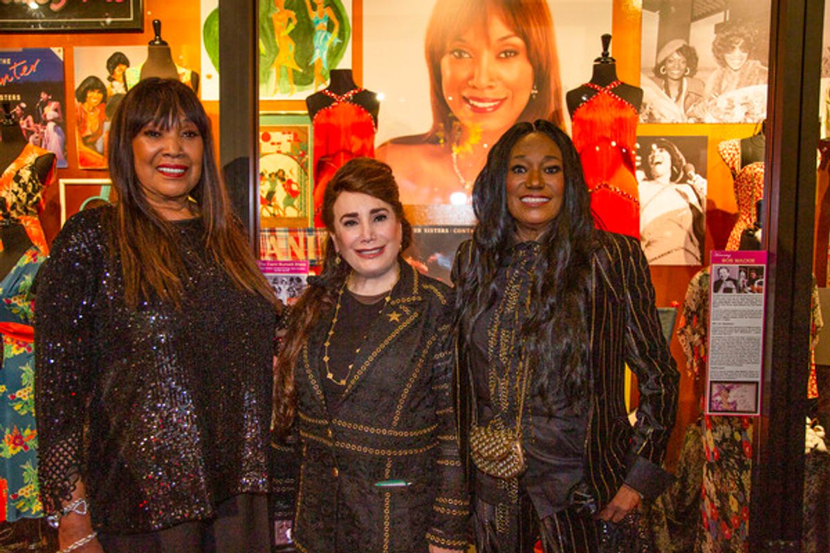 Anita Pointer, Donelle Dadigan, Bonnie Pointer with Exhibit at 