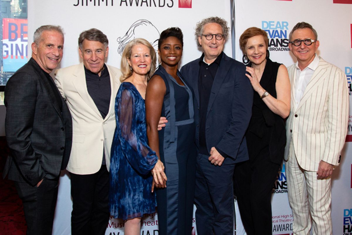Marc E. Platt, Stephen Schwartz, Alecia Parker, Montego Glover, Bernard Telsey, Tara Rubin, Thomas Schumacher at 