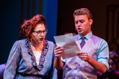 Julia Murphy (Miss Flannery) and Nate Schlabach (Trevor Grayden) Photo