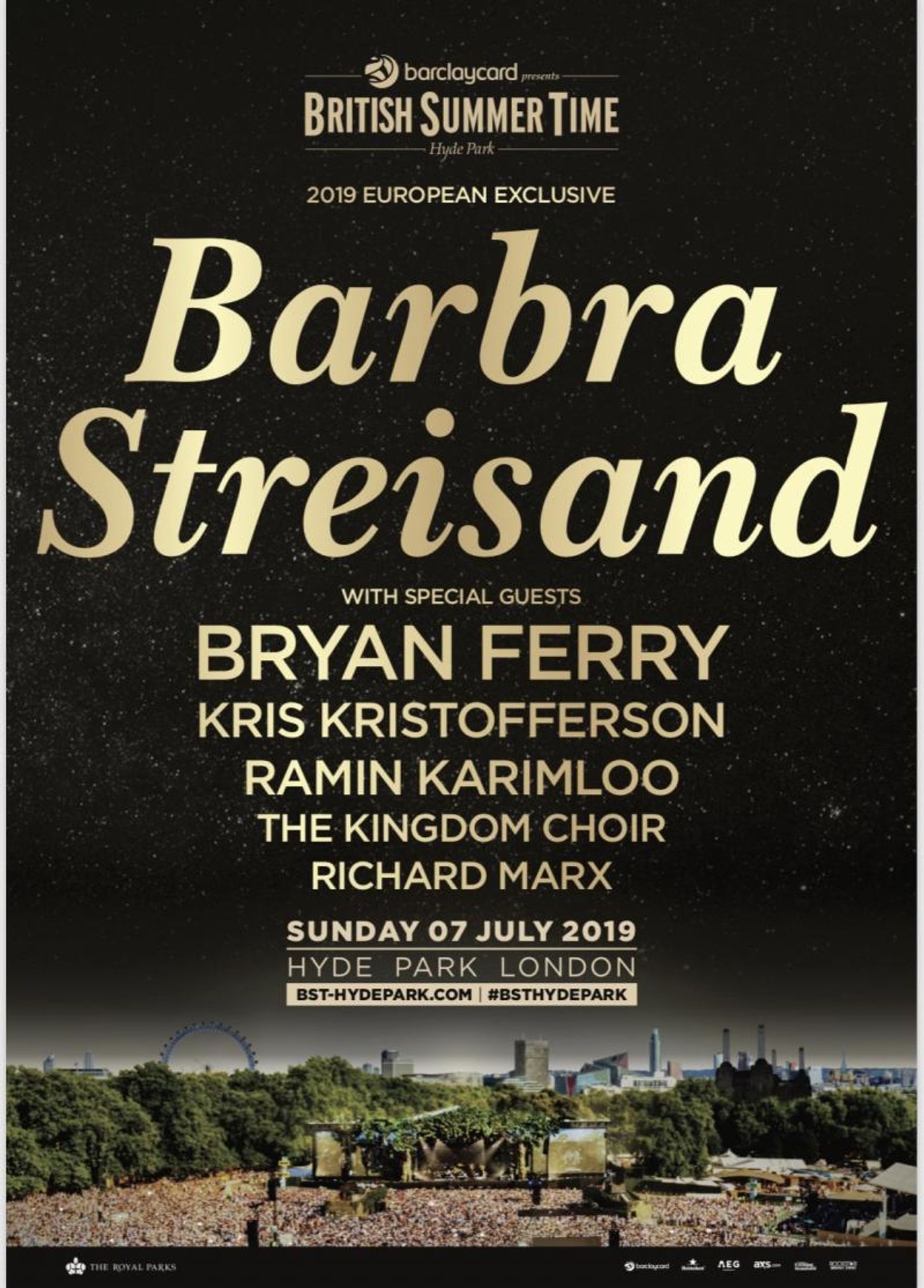 Ramin Karimloo, and More Will Join Barbra Streisand At Hyde Park  Image