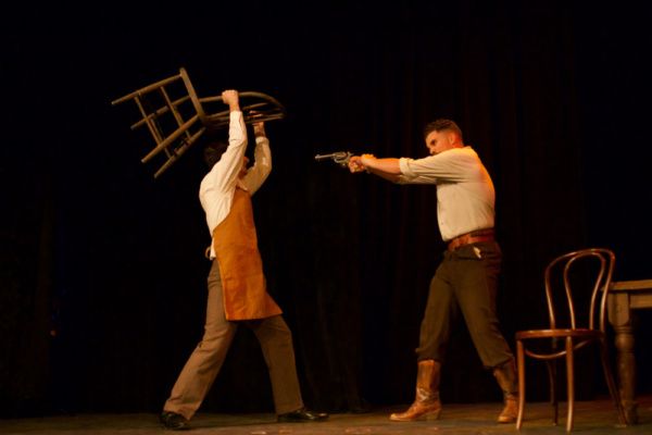 James Anderson and Antonio Olivera in HIGH PLAINS SISTERS Photo