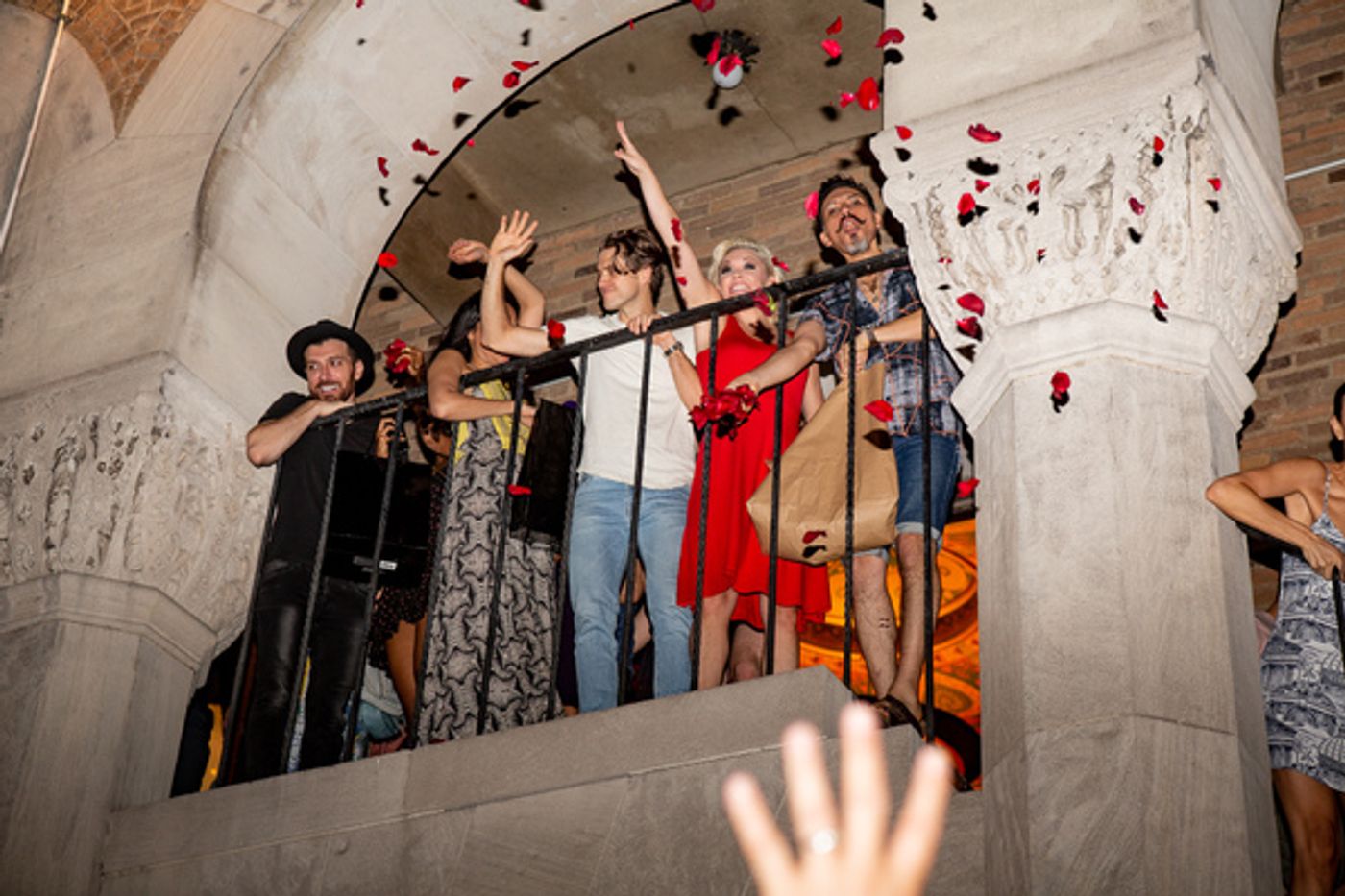 Photo Coverage: MOULIN ROUGE! Cast Celebrates First Preview on the Fire Escape at the Al Hirschfeld Theatre  Image