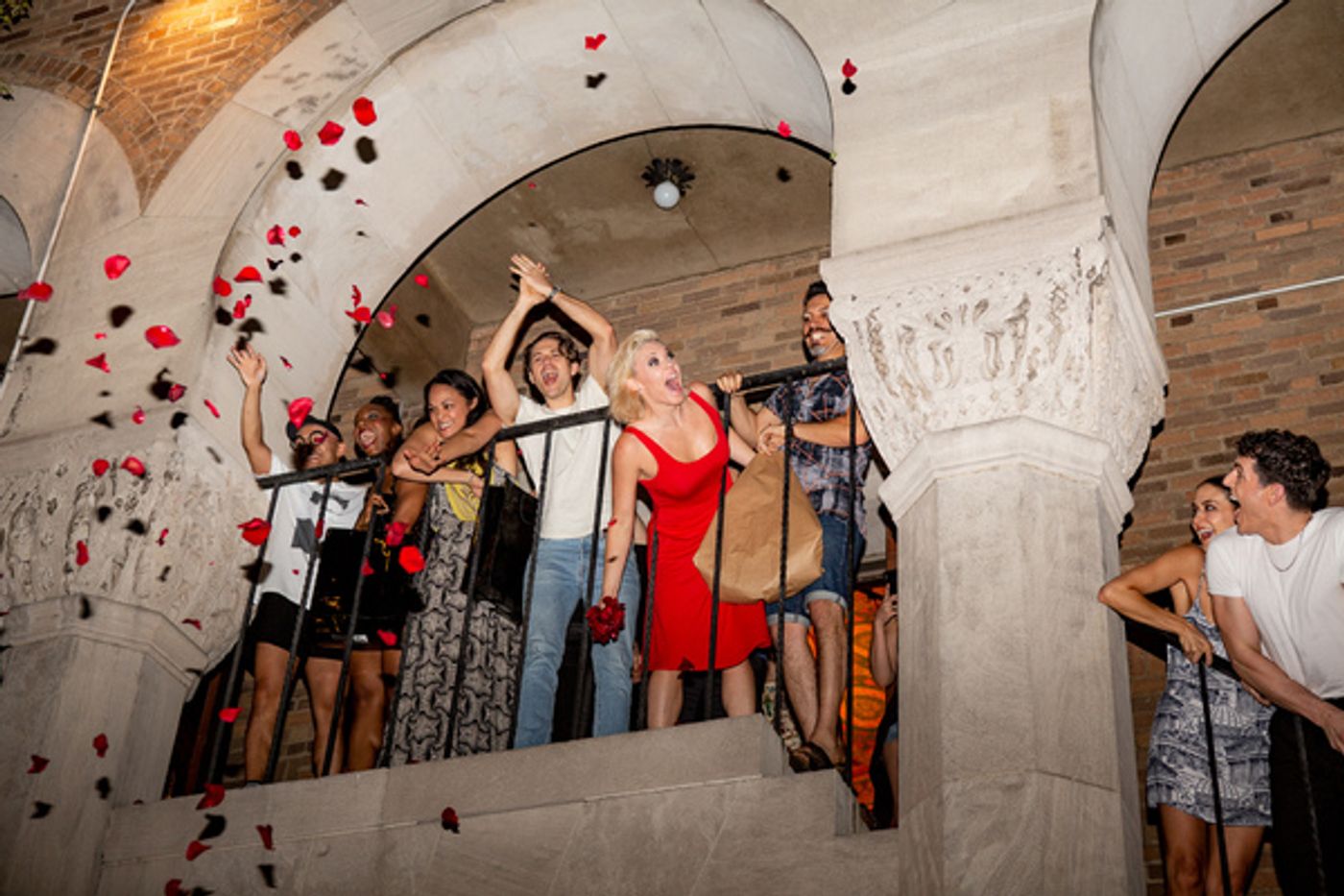 Photo Coverage: MOULIN ROUGE! Cast Celebrates First Preview on the Fire Escape at the Al Hirschfeld Theatre  Image