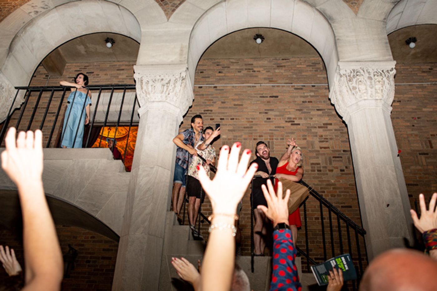 Photo Coverage: MOULIN ROUGE! Cast Celebrates First Preview on the Fire Escape at the Al Hirschfeld Theatre  Image