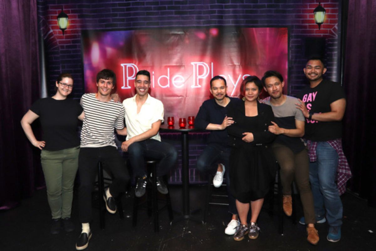 Stage Manager Caitlyn Annelise Dominguez, Will Seefried, Alton Alburo, Jon Norman Schneider, Director Mei Ann Teo, Vichet Chum and Gaven Trinidad at 