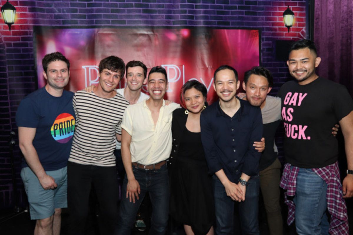 Festival Producer Doug Nevin, Will Seefried, Festival Producer Michael Urie, Alton Alburo, Director Mei Ann Teo, Jon Norman Schneider, Vichet Chum and Gaven Trinidad at 