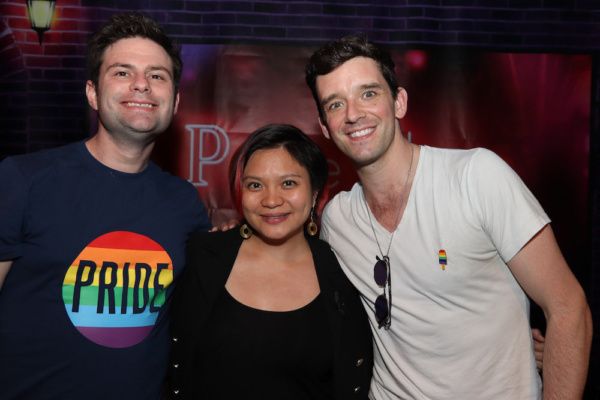 Festival Producer Doug Nevin, Director Mei Ann Teo and Festival Producer Michael Urie Photo