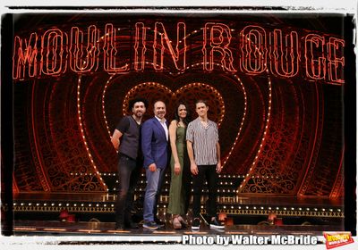 Tam Mutu, Danny Burstein, Karen Olivo and Aaron Tveit from â€Moulin Rouge!" The  Photo