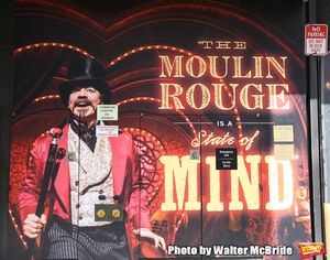 Billboard of Danny Burstein for "Moulin Rouge!"  Photo
