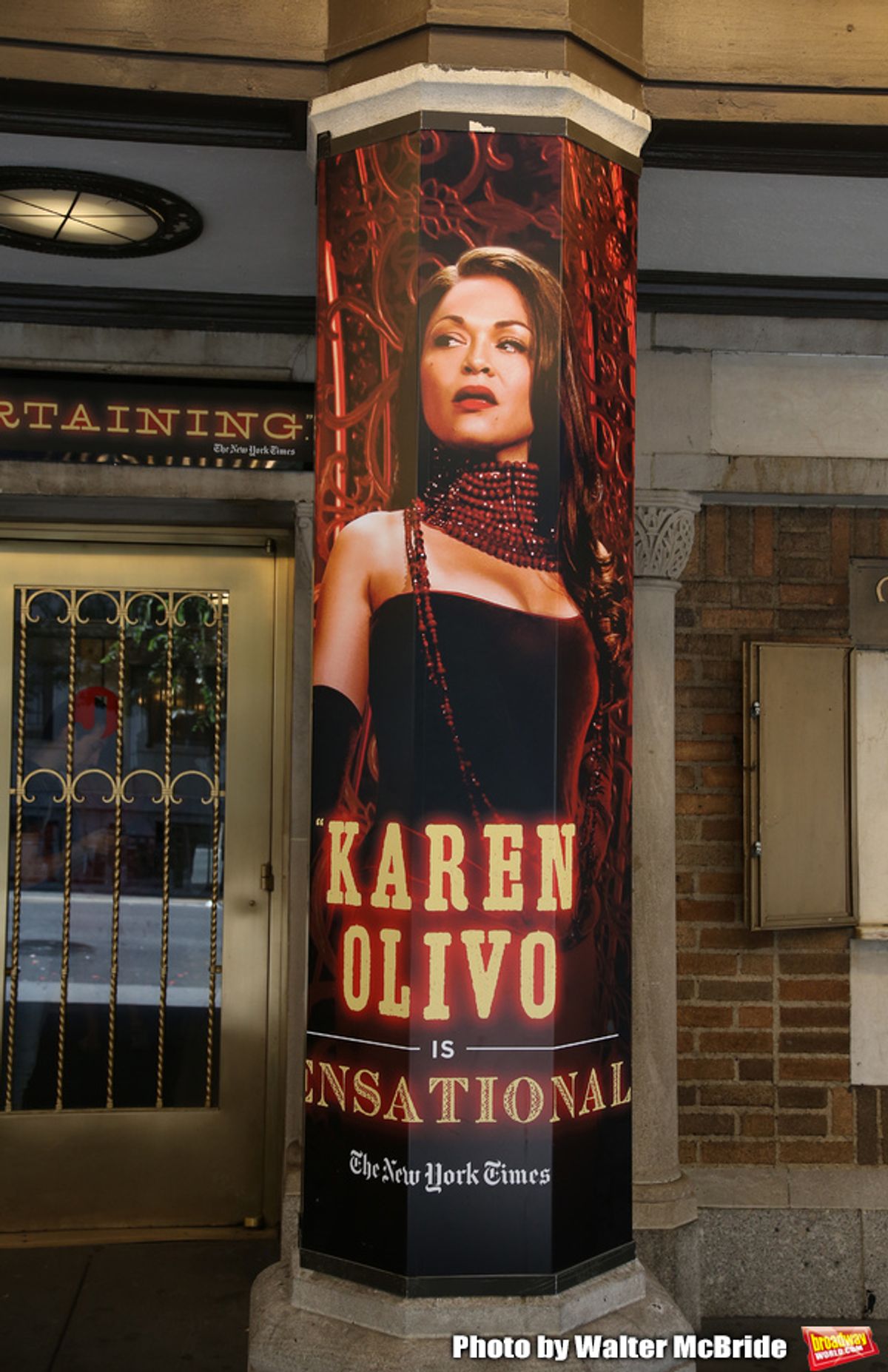 Theatre Marquee with Karen Olivo  for 'Moulin Rouge!'  at 