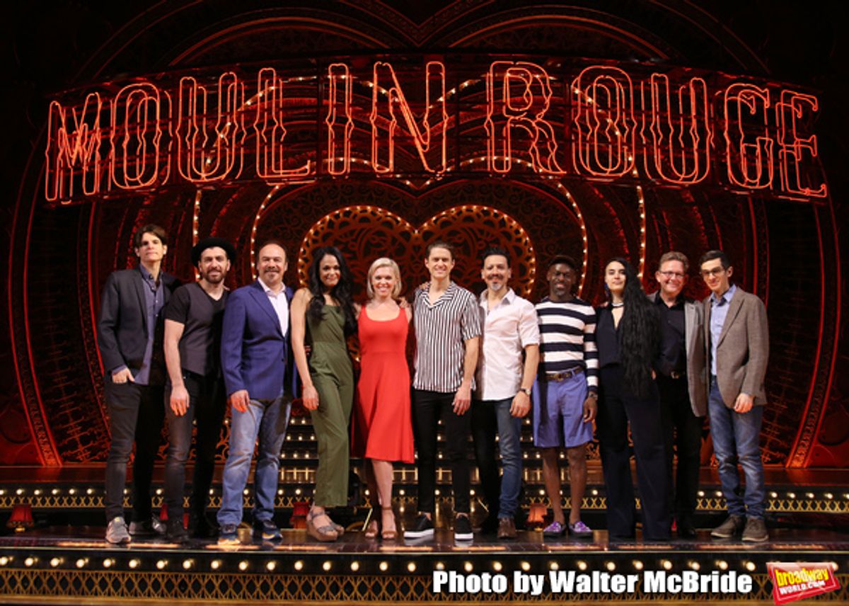 Director Alex Timbers; cast members Tam Mutu, Danny Burstein, Karen Olivo, Robyn Hurder, Aaron Tveit, Ricky Rojas, and Sahr Ngaujah; choreographer Sonya Tayeh; book writer John Logan, and music supervisor Justin Levine  at 
