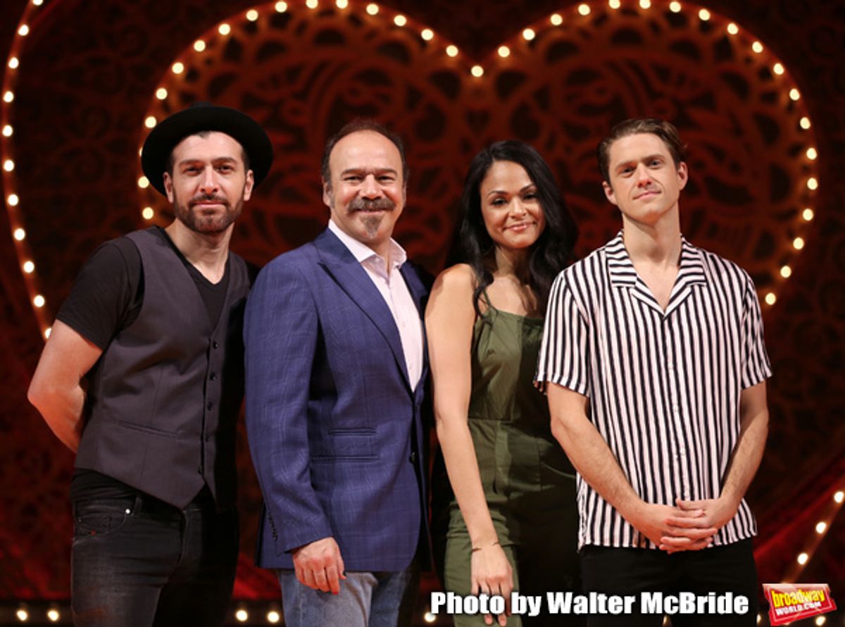 Tam Mutu, Danny Burstein, Karen Olivio and Aaron Tveit at 