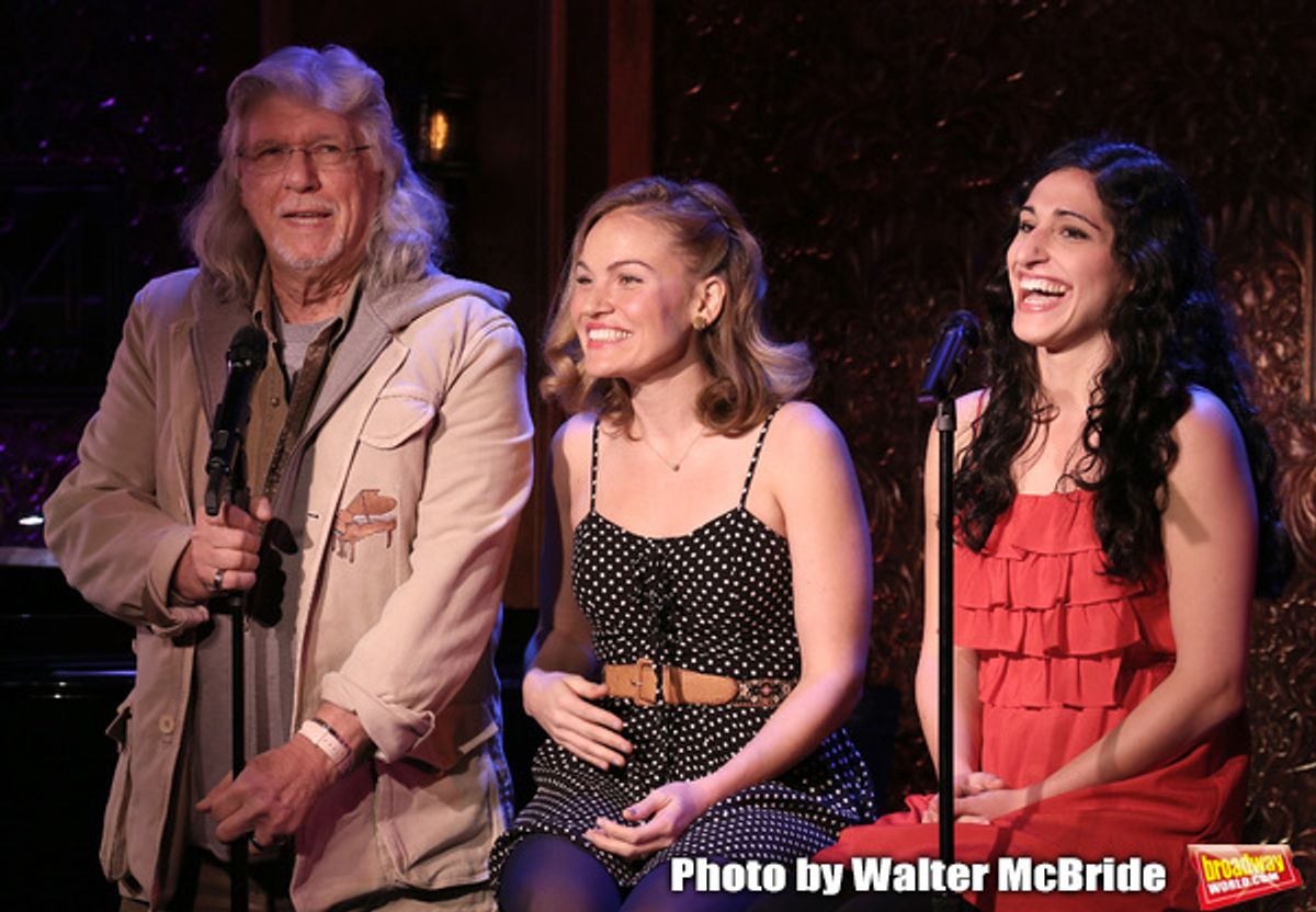 Martin Charnin, Tiffan Borelli and Jennifer Apple perform a preview of 'Something Funny's Going On!'  at 54 Below on October 23, 2013 in New York City. at 