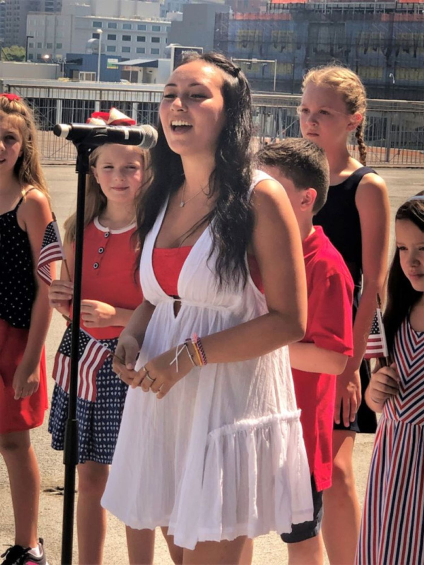 Photo Flash: Grace DeAmicis, Spotlight Kidz Celebrate Independence Day With Performance On The USS Intrepid  Image