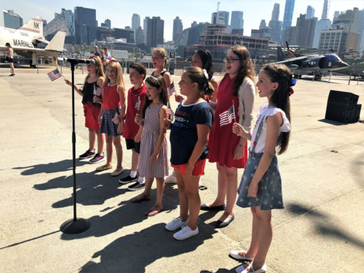 Photo Flash: Grace DeAmicis, Spotlight Kidz Celebrate Independence Day With Performance On The USS Intrepid  Image