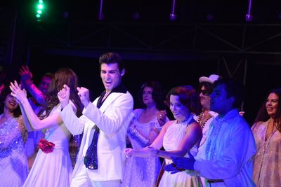 Missy Dowse, Michael Notardonato, Andrea Dotto and the cast of Saturday Night Fever Photo