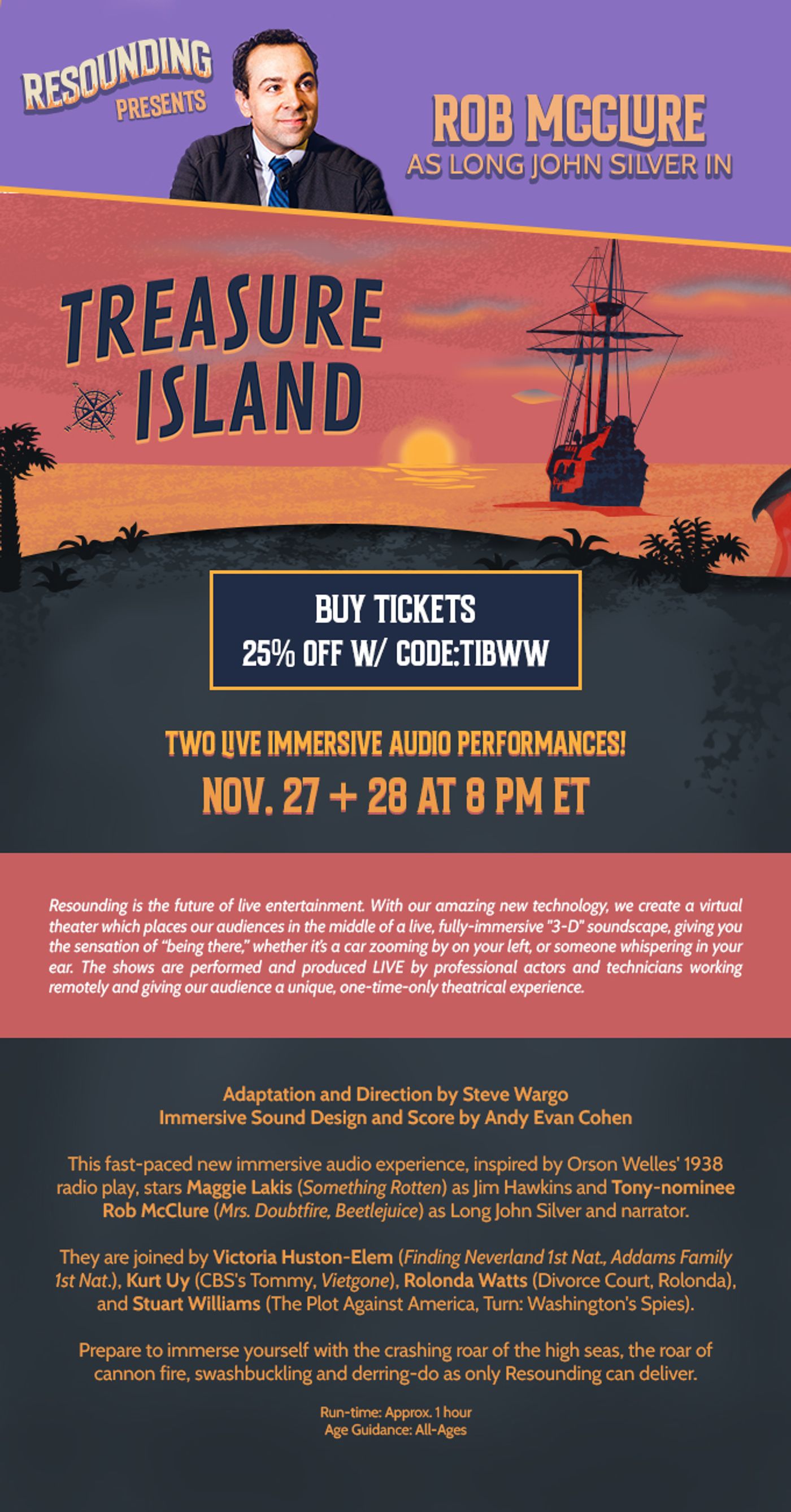 Voyage to Treasure Island with Rob McClure and Maggie Lakis  Image