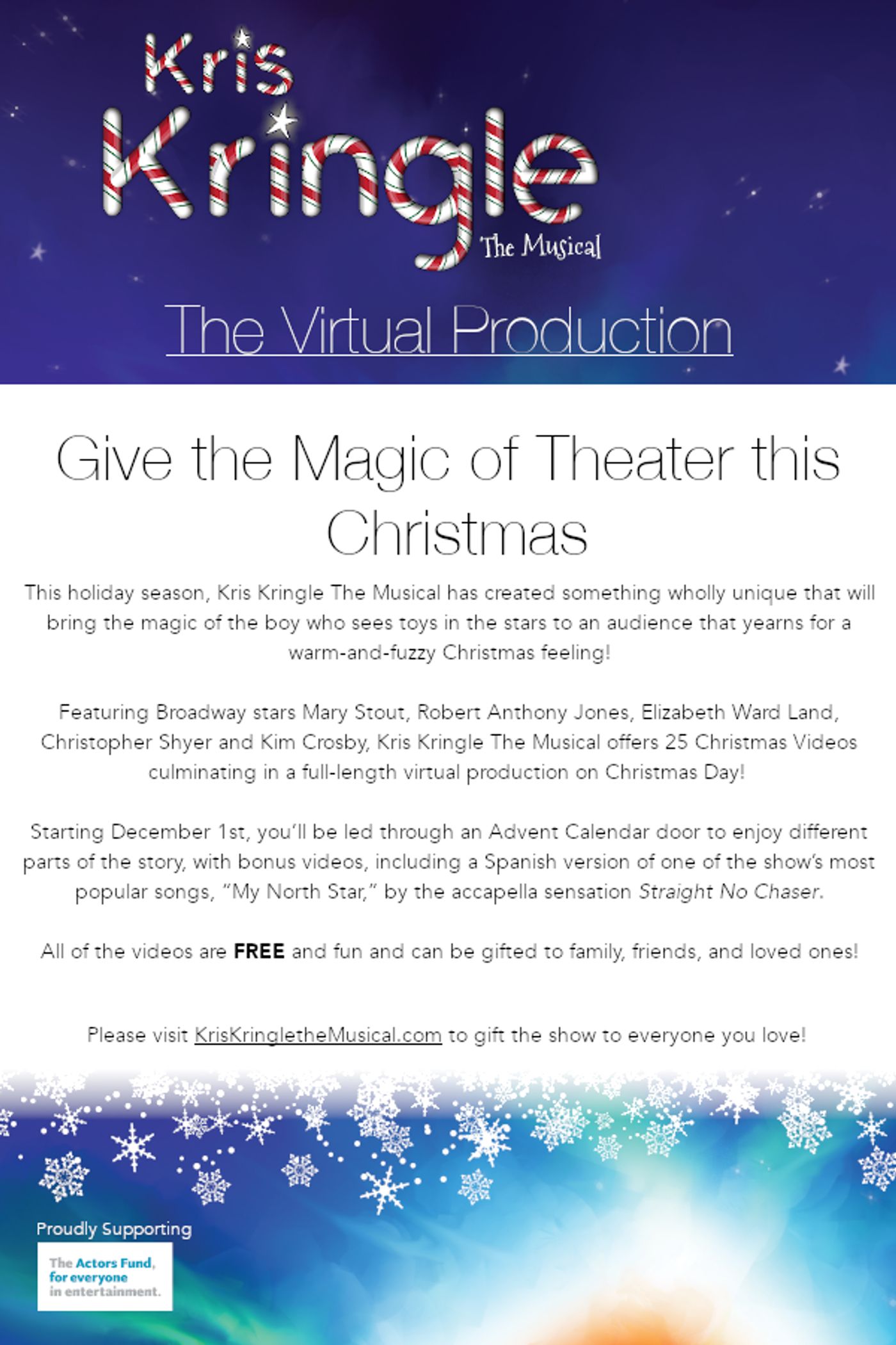 Kris Kringle The Musical - FREE Virtual Production  Image