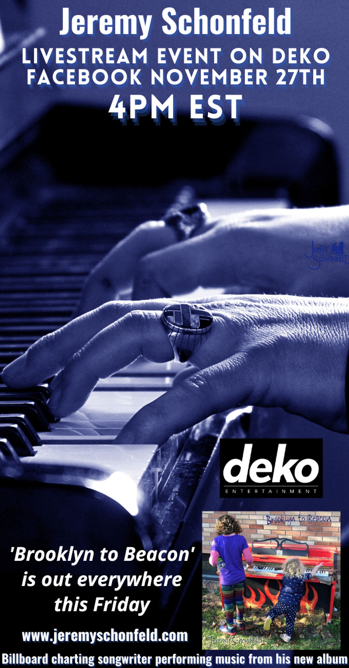 Jeremy Schonfeld Goes Live Today With New Tracks From 'Brooklyn to Beacon'  Image