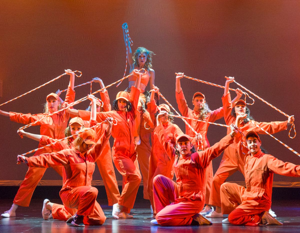 Mollie Downes and cast at 