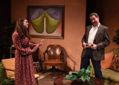  Prudence (Devi Reisenfeld) discusses her therapy options with her therapist, Stuart  Photo