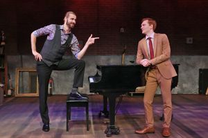 Martin Landry and Mark Schenfisch in MURDER FOR TWO. Photo by Alberto Romeu. Photo